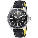Buy Shop Tag Heuer Aquaracer Calibre 5 Automatic Black Dial Black Nylon Strap Watch for Men - WAY211A.FC6362 USA Online