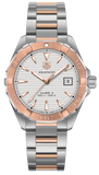 Tag Heuer Aquaracer Calibre 5 41mm Automatic White Dial Silver Steel Strap Watch for Men - WAY2150.BD0911