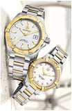 Tag Heuer Aquaracer Automatic White Dial Two Tone Steel Strap Watch for Men - WAY2151.BD0912