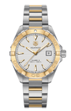 Tag Heuer Aquaracer Automatic White Dial Two Tone Steel Strap Watch for Men - WAY2151.BD0912