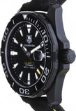 Buy Shop Tag Heuer Aquaracer Calibre 5 Automatic Black Dial Black Nylon Strap Watch for Men - WAY218A.FC6362 USA Online