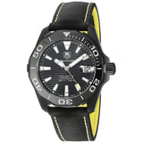 Buy Shop Tag Heuer Aquaracer Calibre 5 Automatic Black Dial Black Nylon Strap Watch for Men - WAY218A.FC6362 USA Online