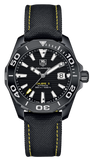 Buy Shop Tag Heuer Aquaracer Calibre 5 Automatic Black Dial Black Nylon Strap Watch for Men - WAY218A.FC6362 USA Online