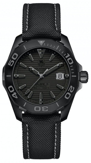 Buy Shop Tag Heuer Aquaracer 300 Swiss Limited Edition Black Dial Black Nylon Strap Watch for Men - WAY218B.FC6364 USA Online