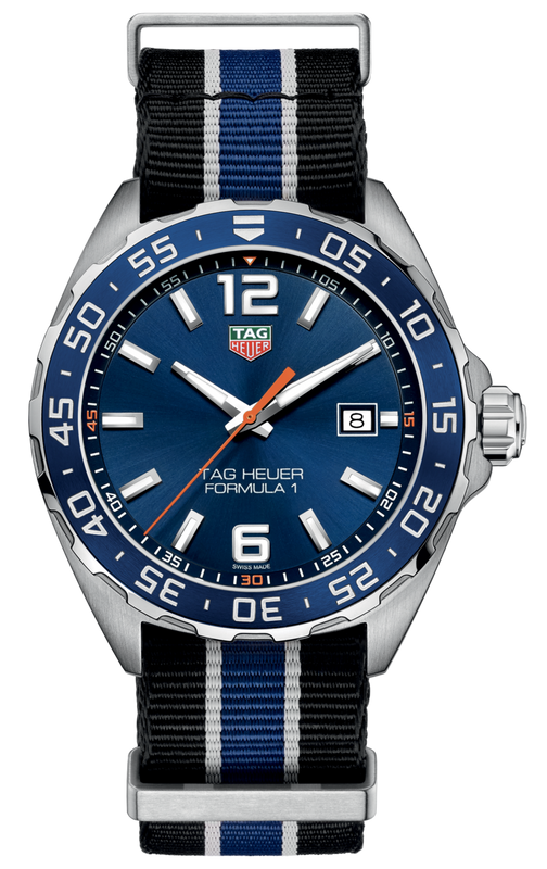 Buy Shop Tag Heuer Formula 1 Quartz Blue Dial Two Tone NATO Strap Watch for Men - WAZ1010.FC8197 USA Online