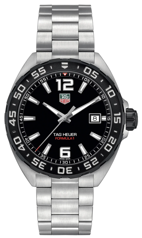 Buy Shop Tag Heuer Formula 1 Quartz Black Dial Silver Steel Strap Watch for Men - WAZ1110.BA0875 USA Online