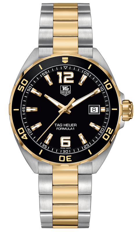 Buy Shop Tag Heuer Formula 1 Quartz Black Dial Two Tone Steel Strap Watch for Men - WAZ1121.BB0879 USA Online