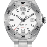Buy Shop Tag Heuer Formula 1 Calibre 5 Automatic White Dial Silver Steel Strap Watch for Men - WAZ2114.BA0875 USA Online