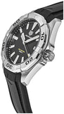 Buy Shop Tag Heuer Aquaracer Quartz Black Dial Black Rubber Strap Watch for Men - WBD1110.FT8021 USA Online