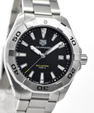 Buy Shop Tag Heuer Aquaracer Black Dial Silver Steel Strap Watch for Men - WBD1110.BA0928 USA Online