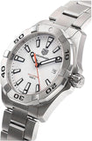 Buy Shop Tag Heuer Aquaracer Quartz White Dial Silver Steel Strap Watch for Men - WBD1111.BA0928 USA Online