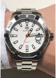 Tag Heuer Aquaracer Quartz 41mm White Dial Silver Steel Strap Watch for Men - WBD1111.BA0928
