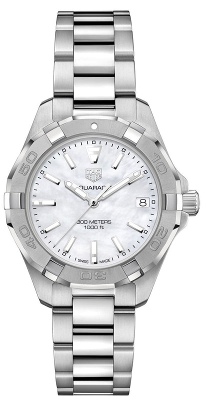 Buy Shop Tag Heuer Aquaracer White Mother of Pearl Dial Watch for Women - WBD1311.BA0740 USA Online