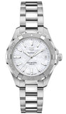 Buy Shop Tag Heuer Aquaracer White Mother of Pearl Dial Silver Steel Strap Watch for Women - WBD1311.BA0740 USA Online