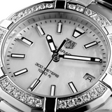 Buy Shop Tag Heuer Aquaracer Diamonds White Dial Two Tone Steel Strap Watch for Women - WAY131F.BA0914 USA Online