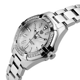 Buy Shop Tag Heuer Aquaracer Diamonds White Dial Two Tone Steel Strap Watch for Women - WAY131F.BA0914 USA Online