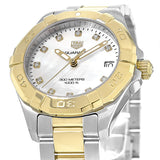 Buy Shop Tag Heuer Aquaracer White Mother of Pearl Dial Two Tone Steel Strap Watch for Women - WBD1322.BB0320 USA Online