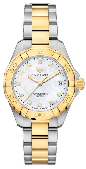 Buy Shop Tag Heuer Aquaracer White Mother of Pearl Dial Watch for Women - WBD1322.BB0320 USA Online