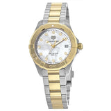 Buy Shop Tag Heuer Aquaracer White Mother of Pearl Dial Two Tone Steel Strap Watch for Women - WBD1322.BB0320 USA Online