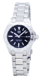 Tag Heuer Aquaracer Quartz Black Dial Silver Steel Strap Watch for Women - WBD1410.BA0741