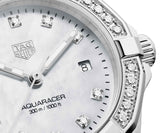 Tag Heuer Aquaracer Diamonds Mother of Pearl White Dial Silver Steel Strap Watch for Women - WBD1415.BA0741