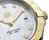 Buy Shop Tag Heuer Aquaracer Diamonds Mother of Pearl Dial Two Tone Steel Strap Watch for Men - WBD1422.BB0321 USA Online