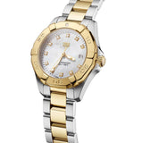 Buy Shop Tag Heuer Aquaracer Diamonds Mother of Pearl Dial Two Tone Steel Strap Watch for Men - WBD1422.BB0321 USA Online