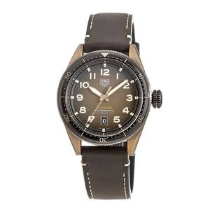 Buy Shop Tag Heuer Autavia Brown Dial Brown Leather Strap Watch for Men - WBE5191.FC8276 USA Online
