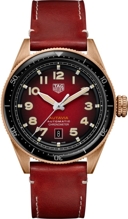 Buy Shop Tag Heuer Autavia Maroon Dial Watch for Men - WBE5193.FC8300 USA Online