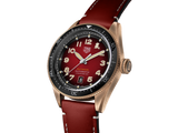 Tag Heuer Autavia Calibre 5 Chinese New Year Maroon Dial Maroon Leather Strap Watch for Men - WBE5193.FC8300