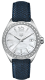 Buy Shop Tag Heuer Formula 1 Quartz Diamonds Mother of Pearl Dial Blue Leather Strap Watch for Women - WBJ131A.FC8251 USA Online