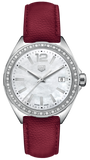 Buy Shop Tag Heuer Formula 1 Quartz Mother of Pearl Dial Red Leather Strap Watch for Women - WBJ131A.FC8253 USA Online