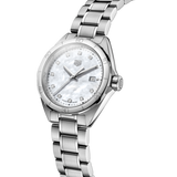 Tag Heuer Formula 1 Diamonds Mother Of Pearl White Dial Silver Steel Strap Watch for Women - WBJ1419.BA0664