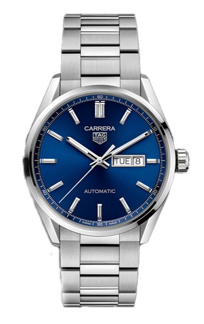 Buy Shop Tag Heuer Carrera Day Date Blue Dial Silver Steel Strap Watch for Women - WBN2012.BA0640 USA Online