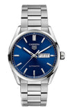 Buy Shop Tag Heuer Carrera Day Date Blue Dial Silver Steel Strap Watch for Women - WBN2012.BA0640 USA Online