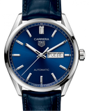 Buy Shop Tag Heuer Carrera Day Date Blue Dial Blue Leather Strap Watch for Men - WBN2012.FC6502 USA Online