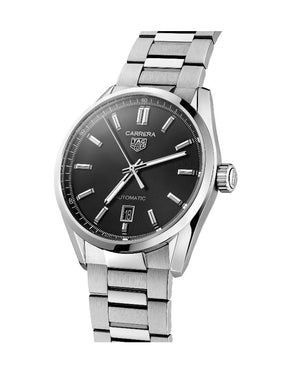 Buy Shop Tag Heuer Carrera Date Black Dial Silver Steel Strap Watch for Men - WBN2110.BA0639 USA Online