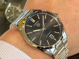Buy Shop Tag Heuer Carrera Date Black Dial Silver Steel Strap Watch for Men - WBN2110.BA0639 USA Online