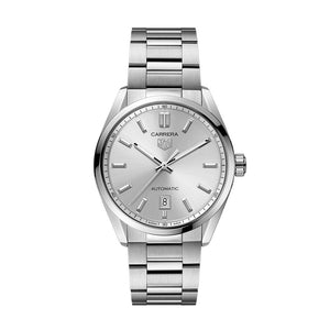 Buy Shop Tag Heuer Carrera Date Silver Dial Silver Steel Strap Watch for Women - WBN2111.BA0639 USA Online