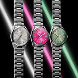Buy Shop Tag Heuer Carrera Date Automatic 18K Pink Dial Silver Steel Strap Watch for Women - WBN2313.BA0001 USA Online