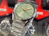 Buy Shop Tag Heuer Carrera Date Automatic 18K Green Dial Silver Steel Strap Watch for Women - WBN2312.BA0001 USA Online