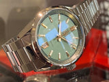 Buy Shop Tag Heuer Carrera Date Automatic 18K Green Dial Silver Steel Strap Watch for Women - WBN2312.BA0001 USA Online