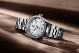 Buy Shop Tag Heuer Carrera Date Diamonds Mother of Pearl Dial Silver Steel Strap Watch for Women - WBN2414.BA0621 USA Online