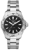 Buy Shop Tag Heuer Aquaracer Professional 200 Quartz Black Dial Silver Steel Strap Watch for Men - WBP1110.BA0627 USA Online