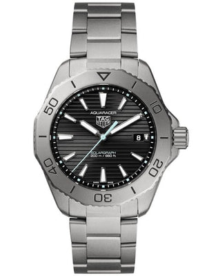 Buy Shop Tag Heuer Aquaracer Professional 200 Solargraph Quartz Black Dial Silver Steel Strap Watch for Men - WBP1180.BF0000 USA Online