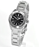 Buy Shop Tag Heuer Aquaracer Professional 200 Quartz Black Dial Silver Steel Strap Watch for Women - WBP1410.BA0622 USA Online