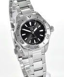 Buy Shop Tag Heuer Aquaracer Professional 200 Quartz Black Dial Silver Steel Strap Watch for Women - WBP1410.BA0622 USA Online