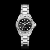 Buy Shop Tag Heuer Aquaracer Professional 200 Quartz Black Dial Silver Steel Strap Watch for Women - WBP1410.BA0622 USA Online