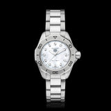 Buy Shop Tag Heuer Aquaracer Professional 200 Quartz Diamond Mother of Pearl Dial Silver Steel Strap Watch for Women - WBP1416.BA0622 USA Online