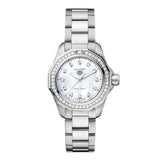 Buy Shop Tag Heuer Aquaracer Professional 200 Quartz Diamond Mother of Pearl Dial Silver Steel Strap Watch for Women - WBP1417.BA0622 USA Online
